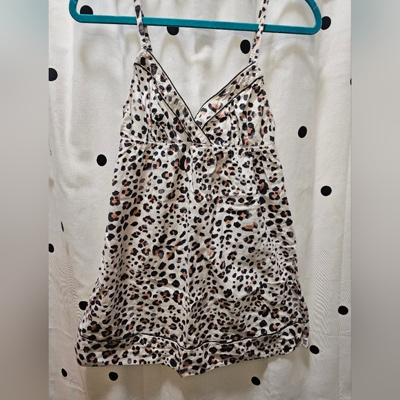 Victoria's Secret Other - Victoria's Secret leopard print cotton lingerie babydoll cami M